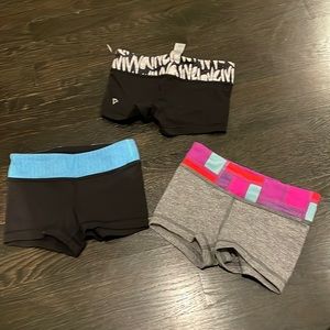 Ivivva booty shorts bundle, middle is a size 6, other two size 4